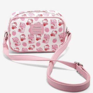 Loungefly Sanrio Hello Kitty Crossbody Strawberry Milk Pattern Bag
